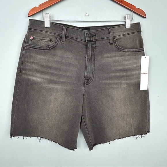 NWT Hudson Jada passage high rise denim shorts size 31 raw hem 8”inseam - Picture 2 of 13
